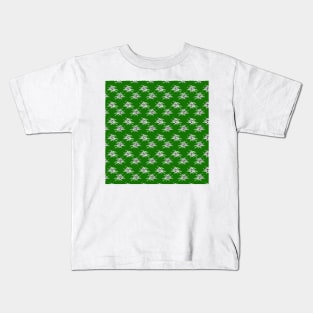 green white abstract background pattern Kids T-Shirt